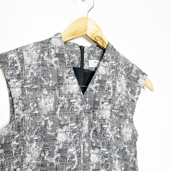 MM LAFLEUR The Aditi Dress Crackle Black White sheath structured career womens 2 - Picture 4 of 8